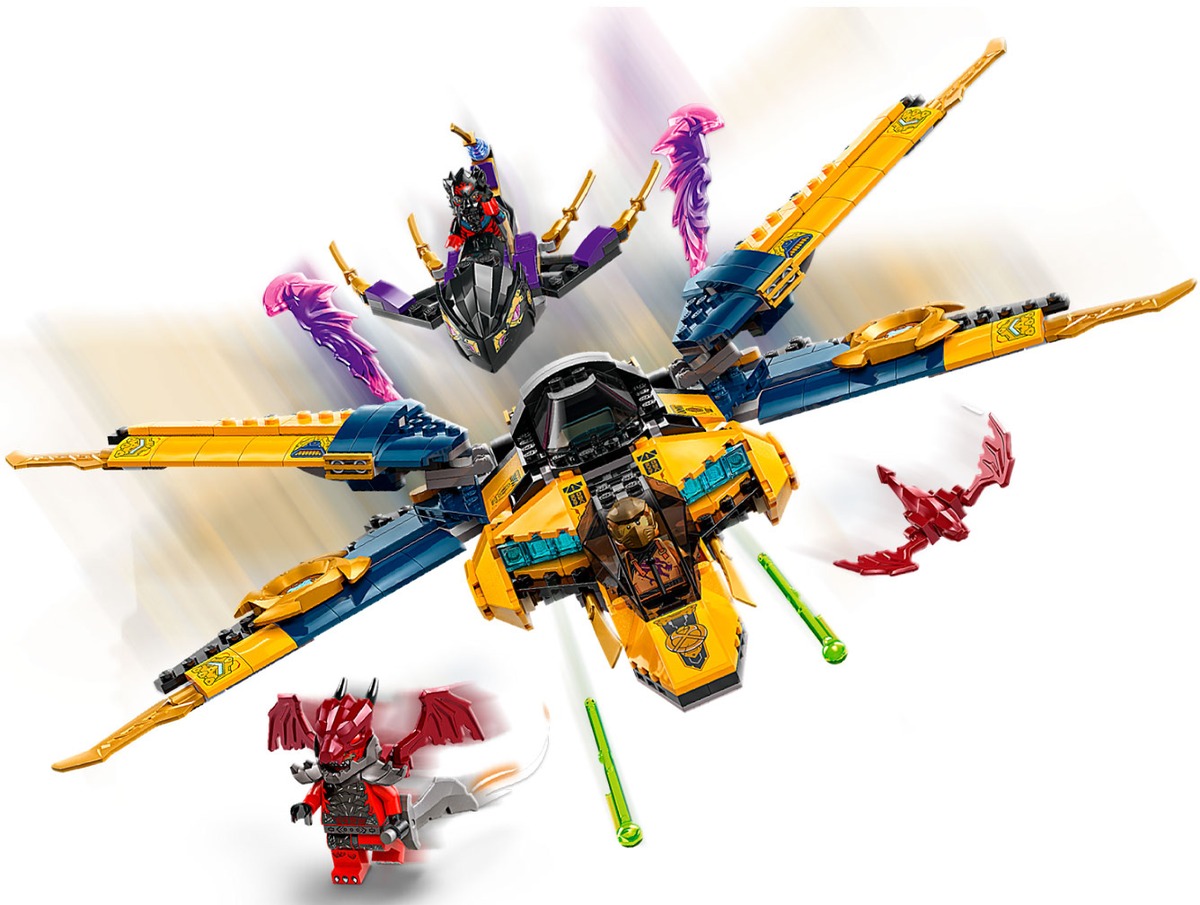 Конструктор Ninjago Суперштормовой самолет Раса и Арина совместим с LEGO 71833