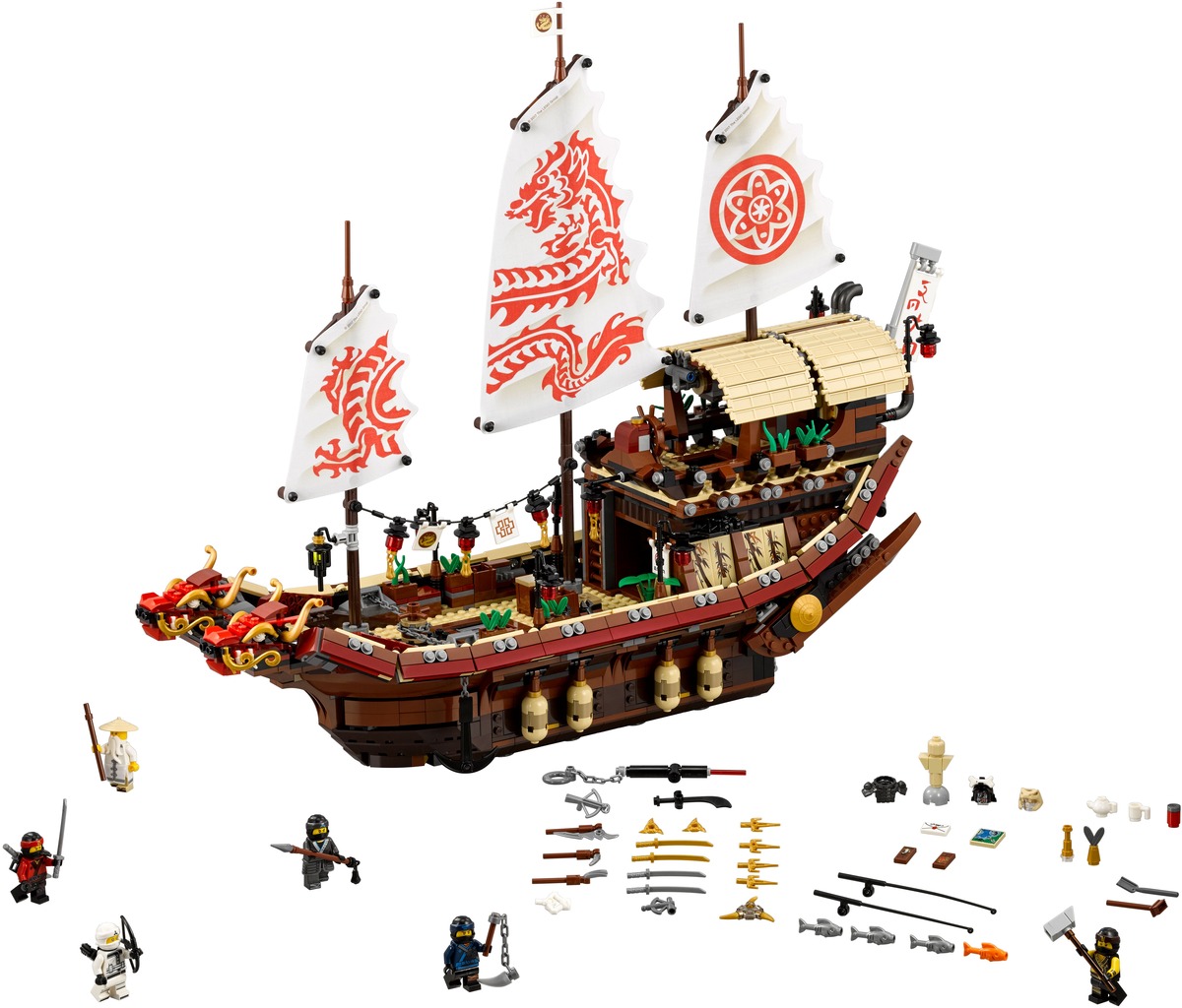 Конструктор Ninjago Летающий корабль Мастера Ву совместим с LEGO 70618