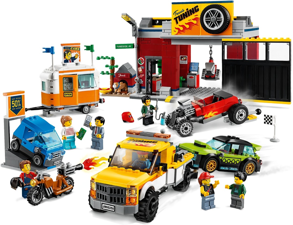 Тюнинг-мастерская City Конструктор совместим с LEGO 60258