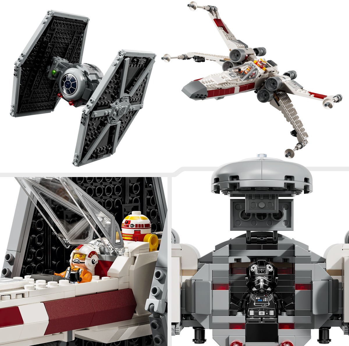 Смешанные истребители TIE Fighter & X-Wing Star Wars Конструктор совместим с LEGO 75393