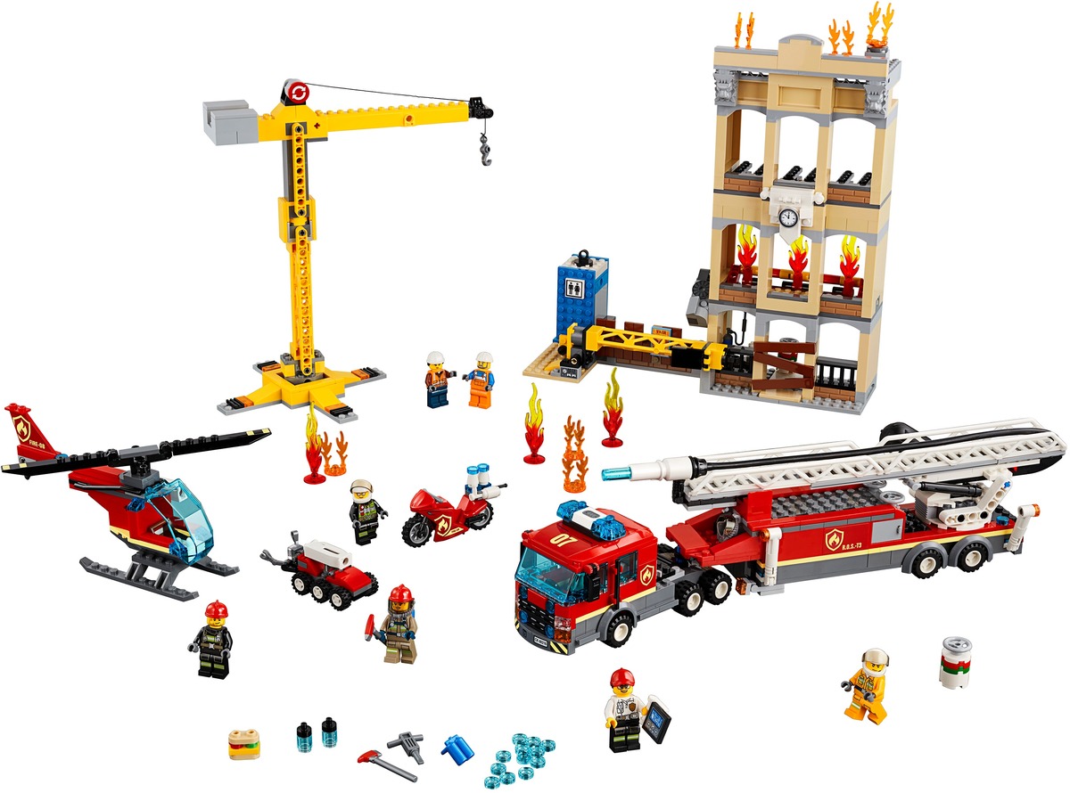 Центральная пожарная станция City Конструктор совместим с LEGO 60216