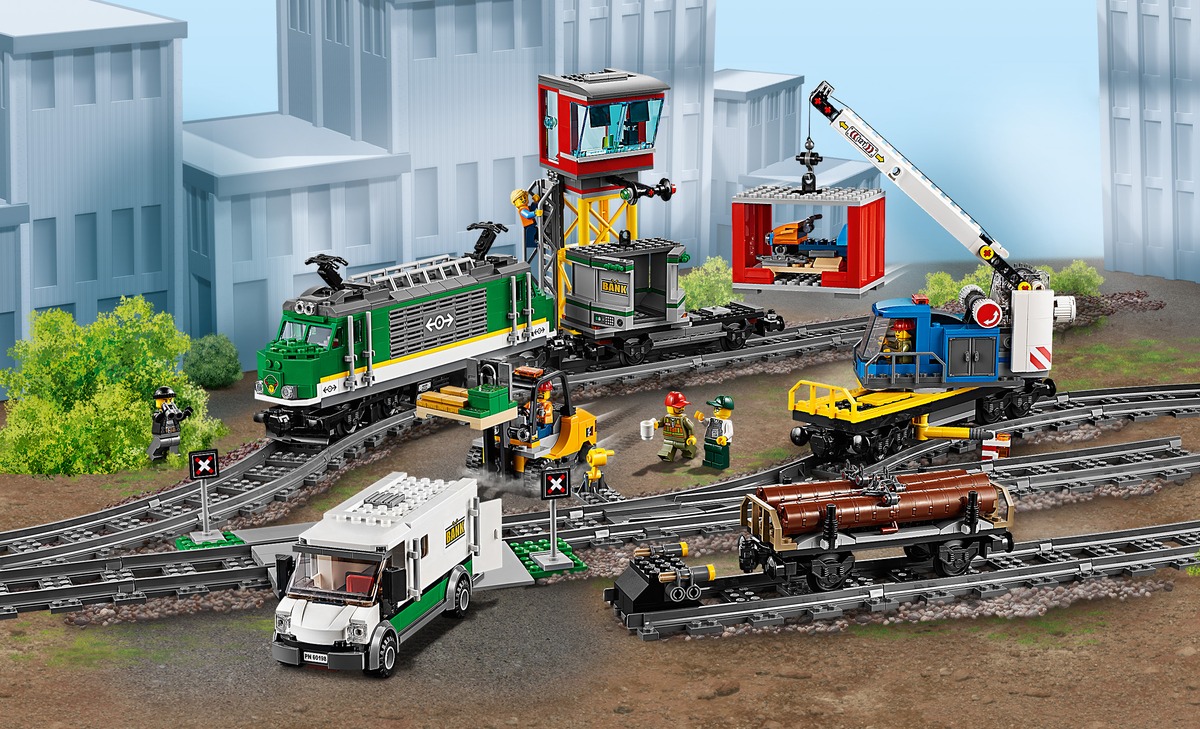 Товарный поезд City Конструктор совместим с LEGO 60198