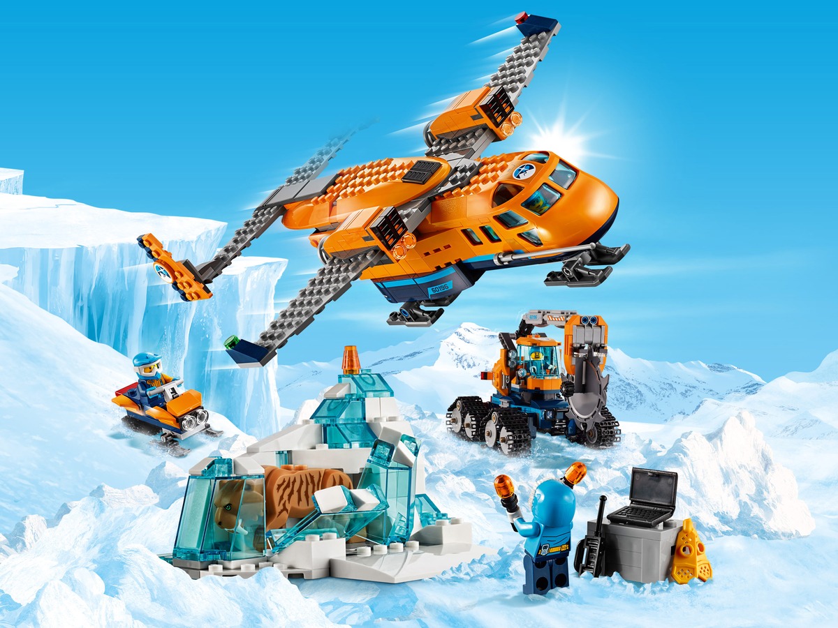 Арктический грузовой самолёт Конструктор City совместим с LEGO 60196