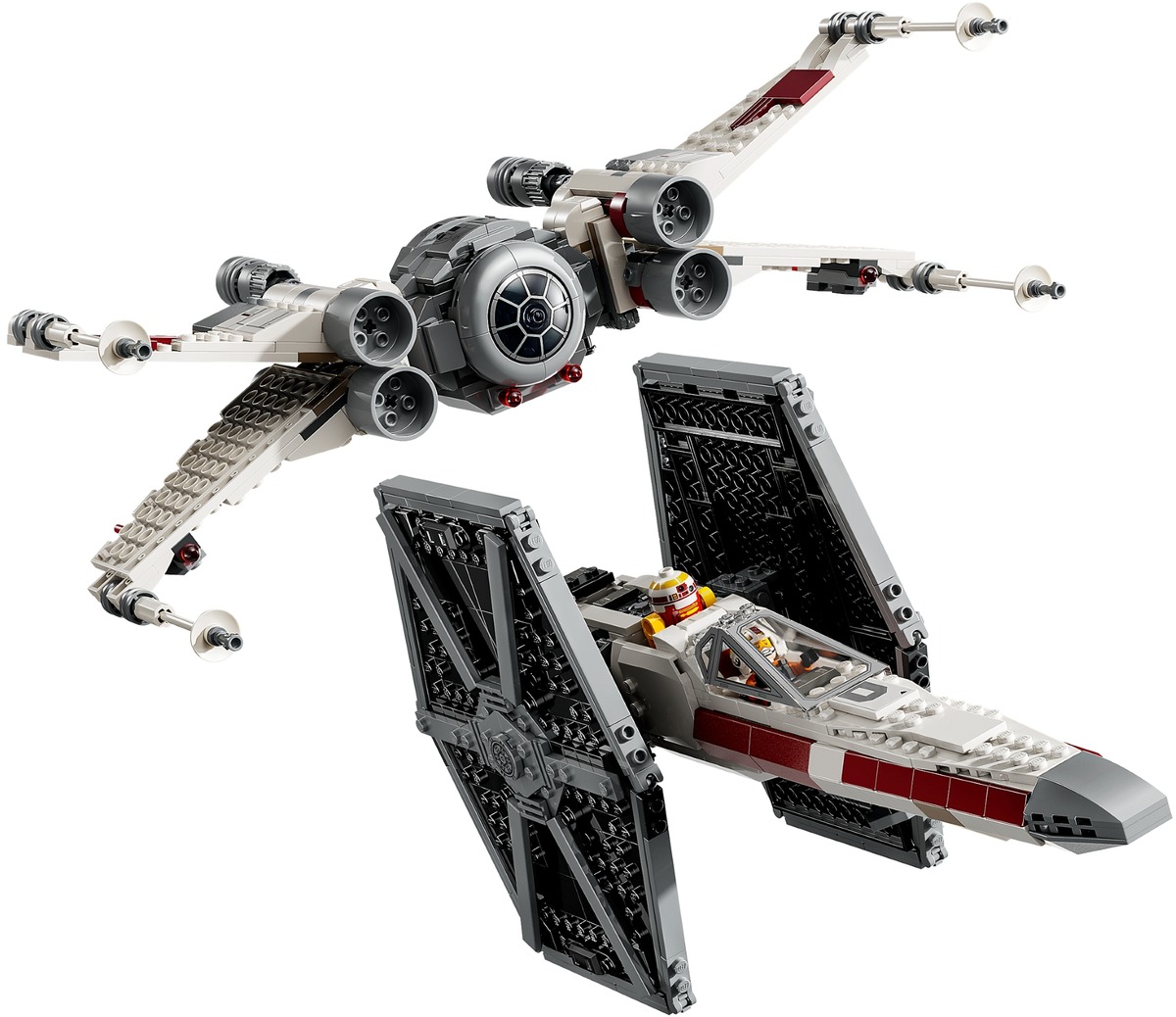 Смешанные истребители TIE Fighter & X-Wing Star Wars Конструктор совместим с LEGO 75393