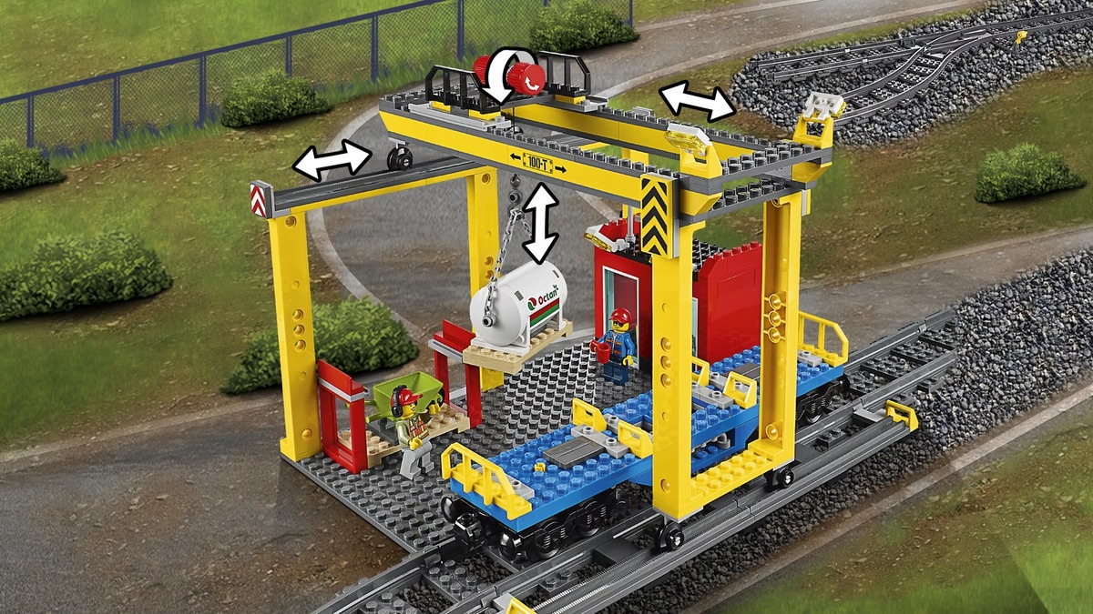 Грузовой поезд City Конструктор совместим с LEGO 60052