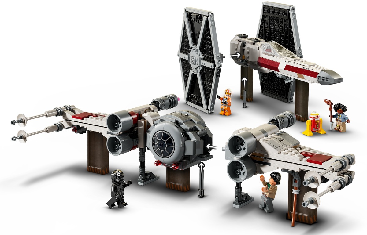 Смешанные истребители TIE Fighter & X-Wing Star Wars Конструктор совместим с LEGO 75393