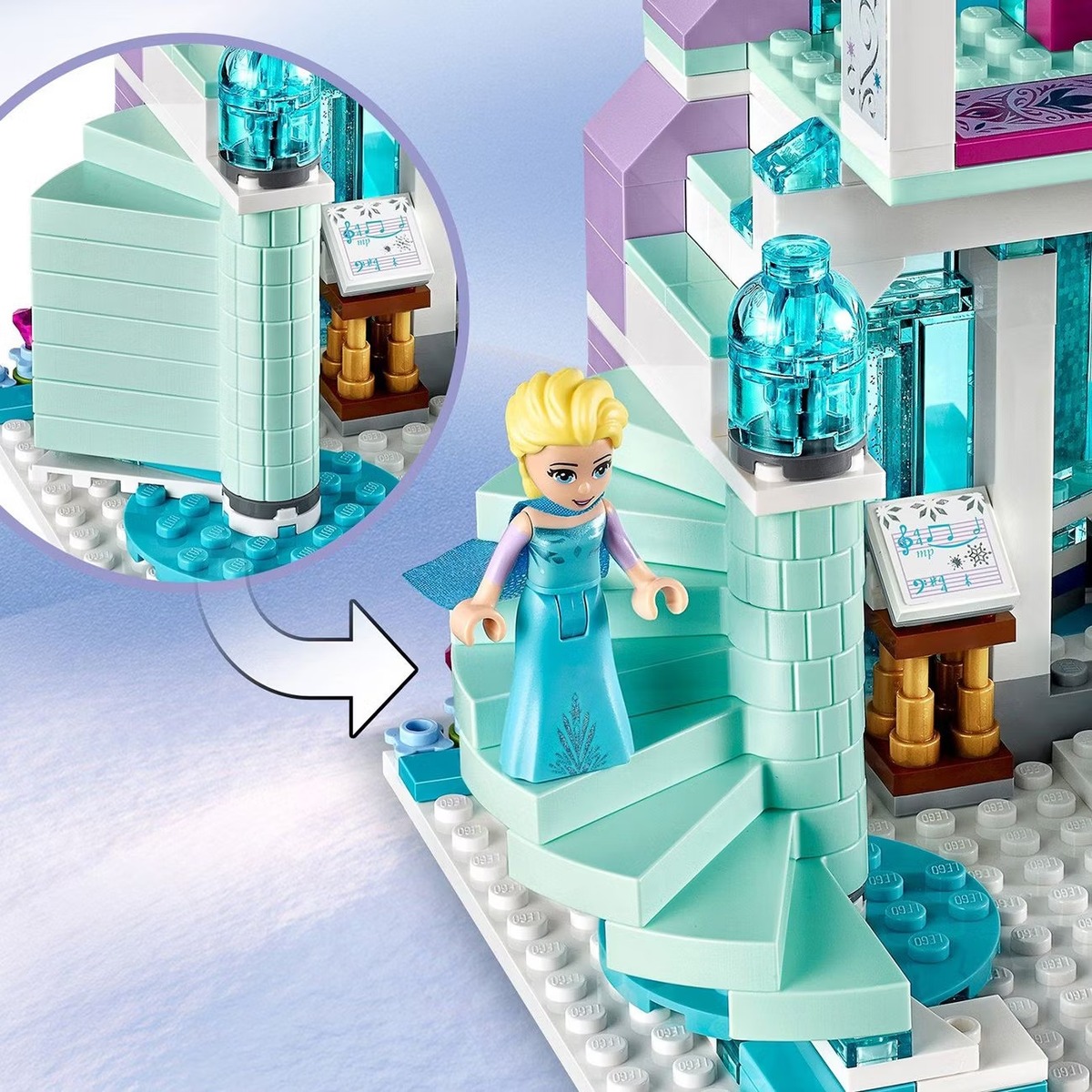 Волшебный ледяной замок Эльзы Disney Frozen Конструктор совместим с LEGO 43172