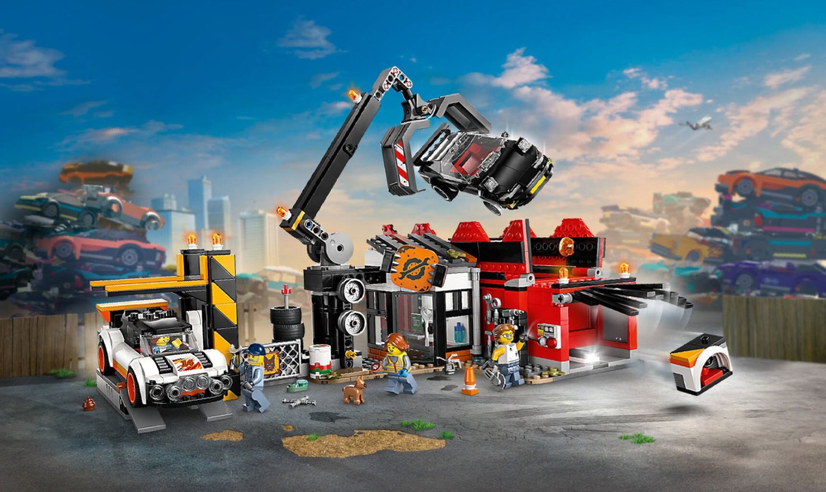 Автомобильная свалка City Конструктор совместим с LEGO 60472