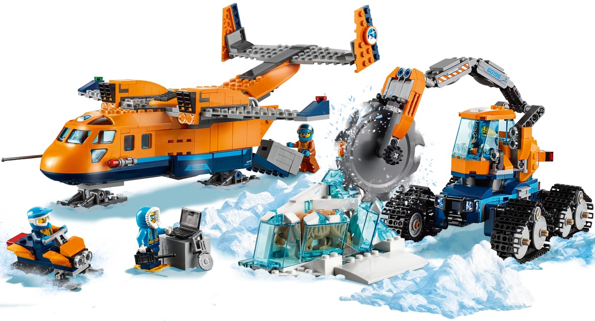 Арктический грузовой самолёт Конструктор City совместим с LEGO 60196