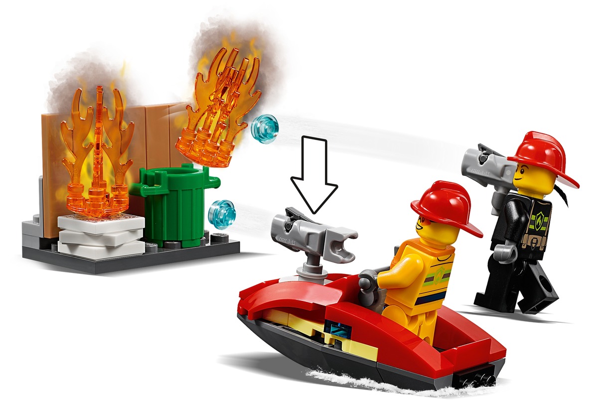Пожарное депо City Конструктор совместим с LEGO 60215
