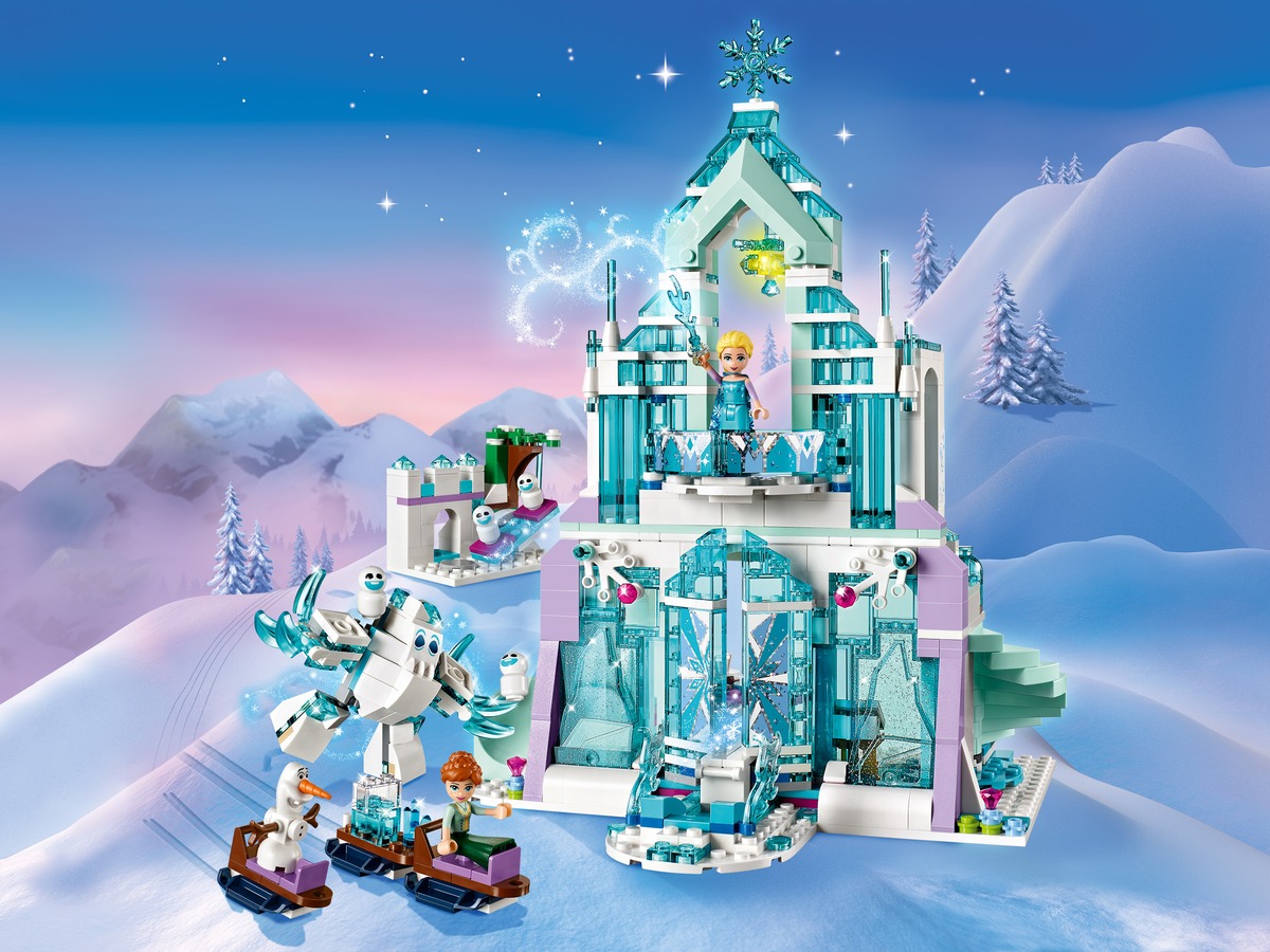 Волшебный ледяной замок Эльзы Disney Frozen Конструктор совместим с LEGO 43172
