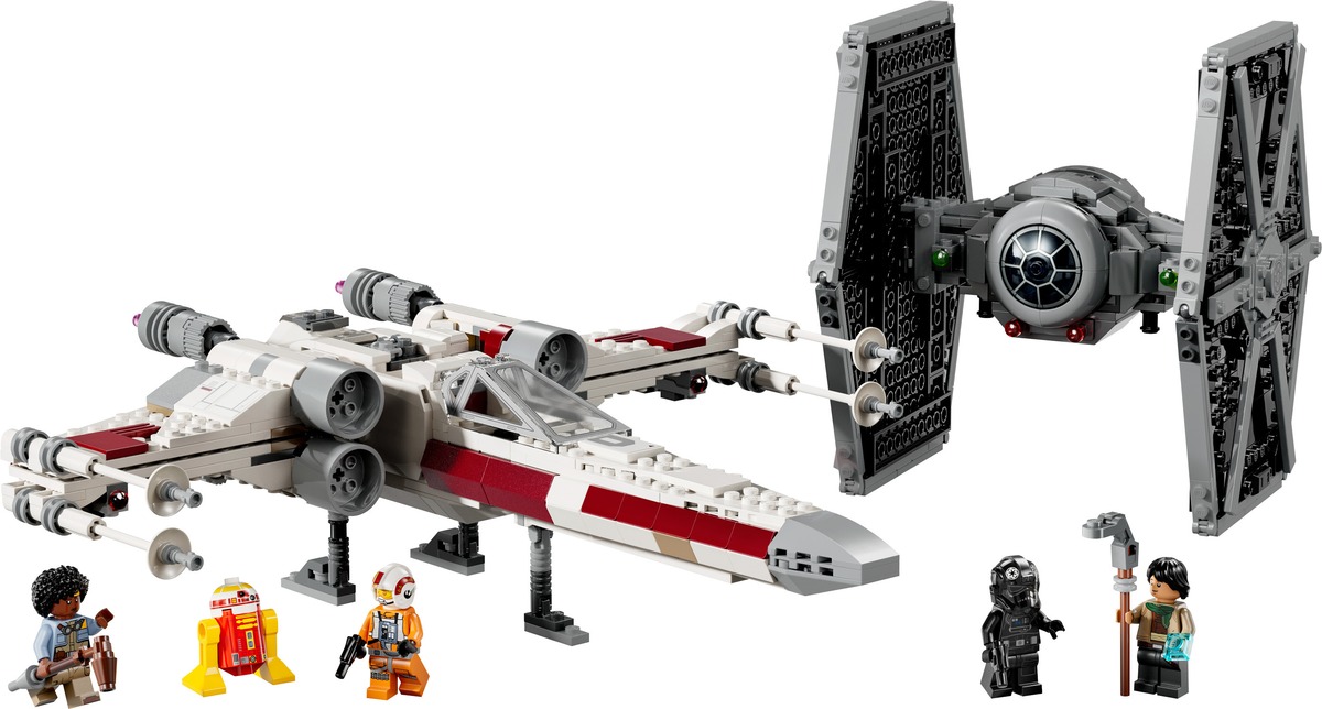 Смешанные истребители TIE Fighter & X-Wing Star Wars Конструктор совместим с LEGO 75393