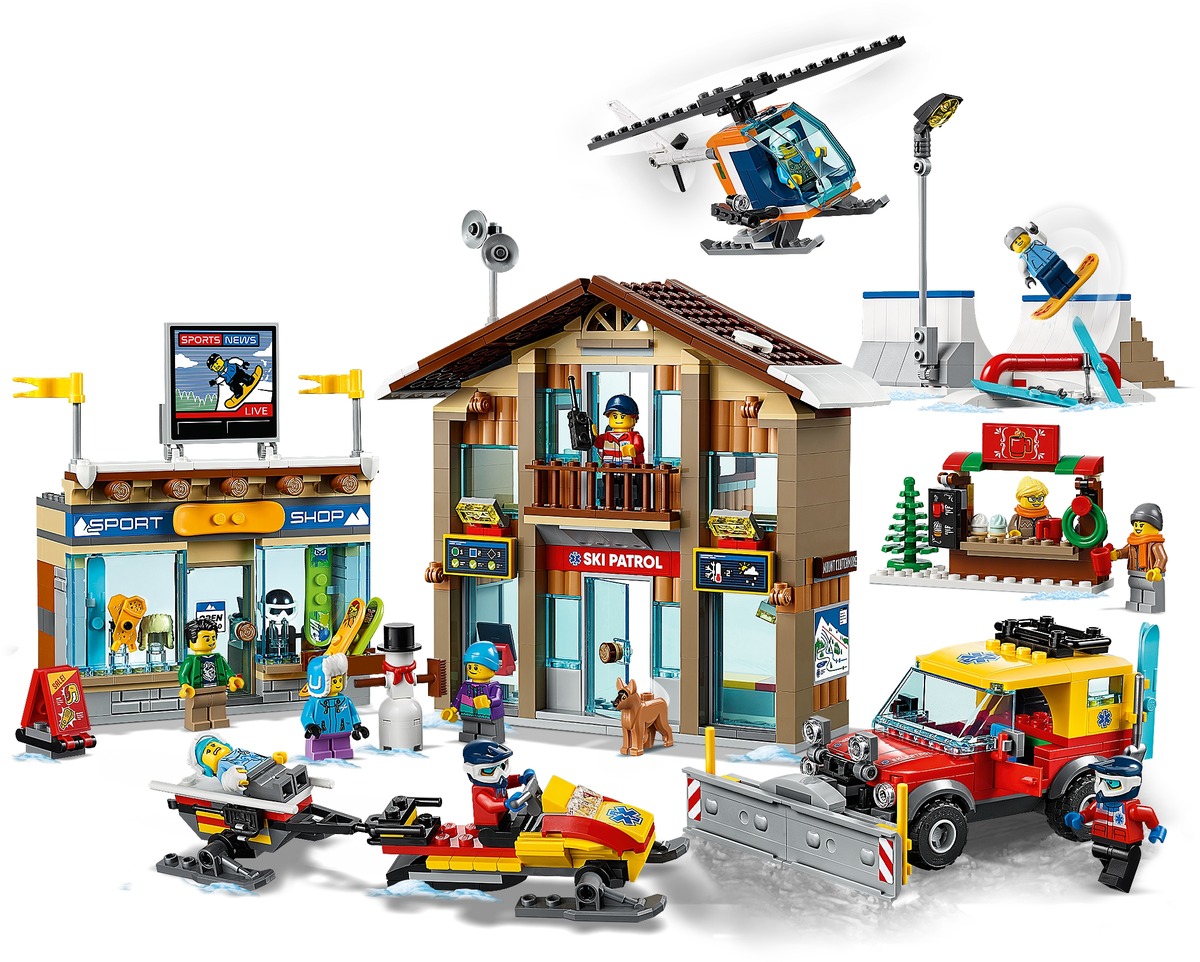 Горнолыжный курорт Конструктор City совместим с LEGO 60203