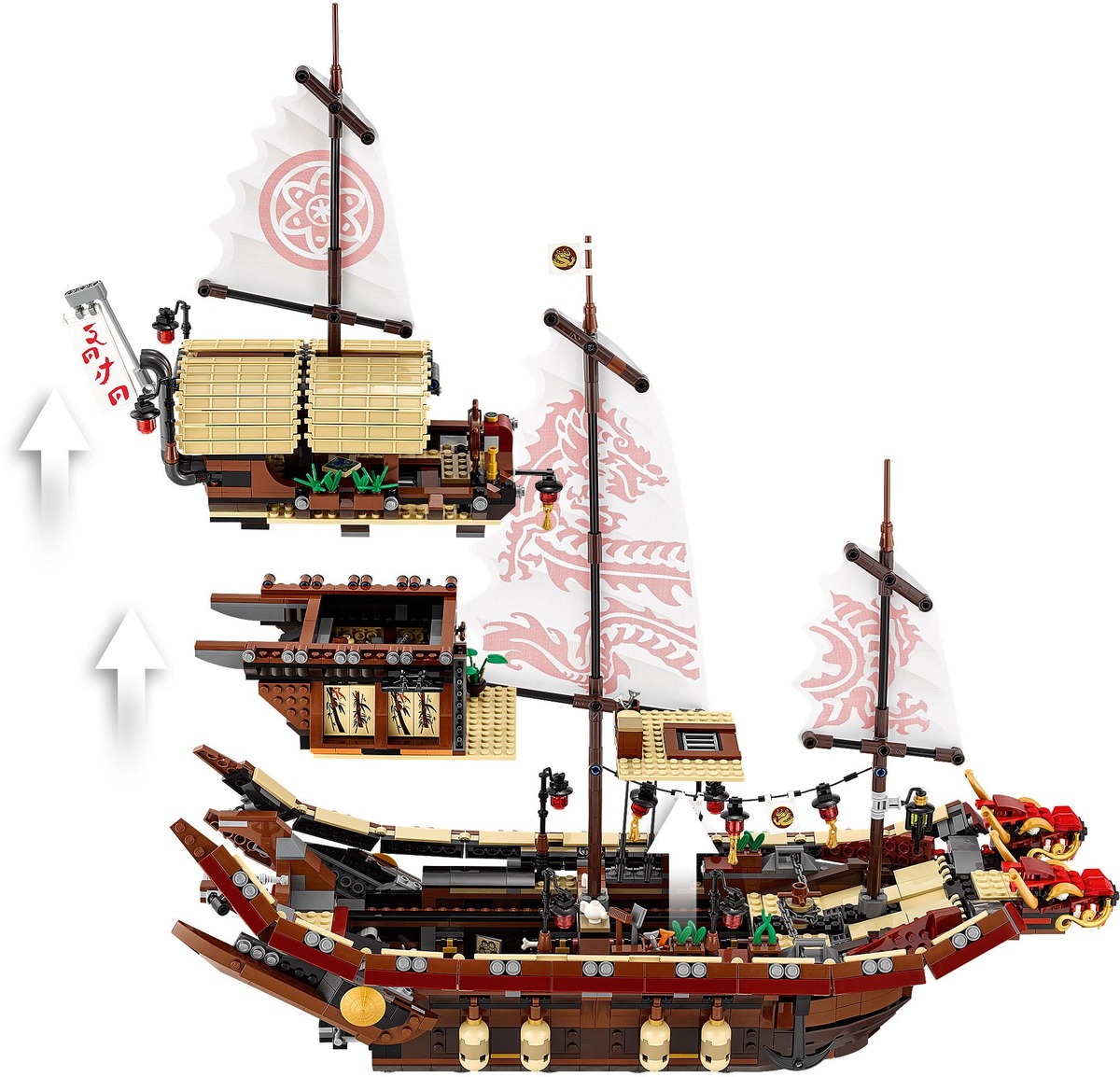 Конструктор Ninjago Летающий корабль Мастера Ву совместим с LEGO 70618