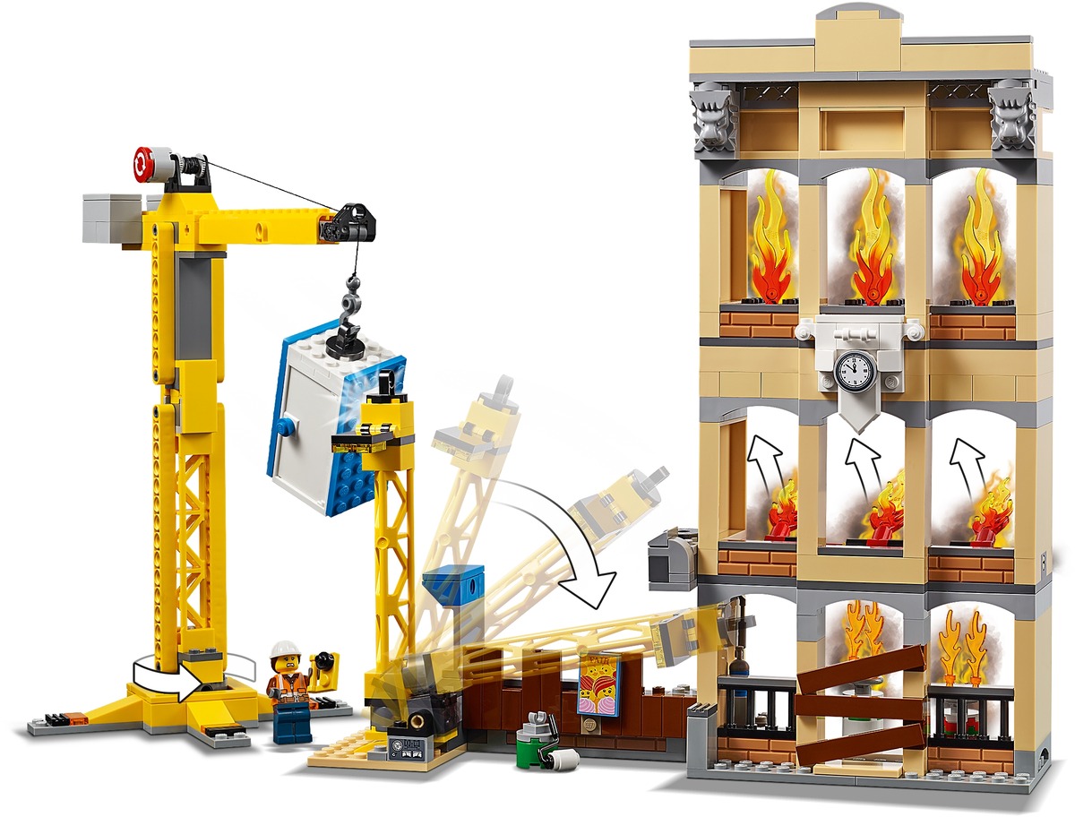 Центральная пожарная станция City Конструктор совместим с LEGO 60216