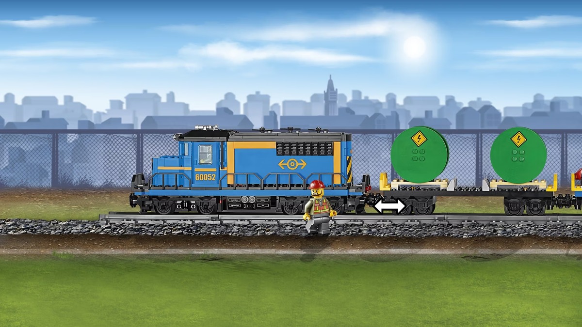 Грузовой поезд City Конструктор совместим с LEGO 60052