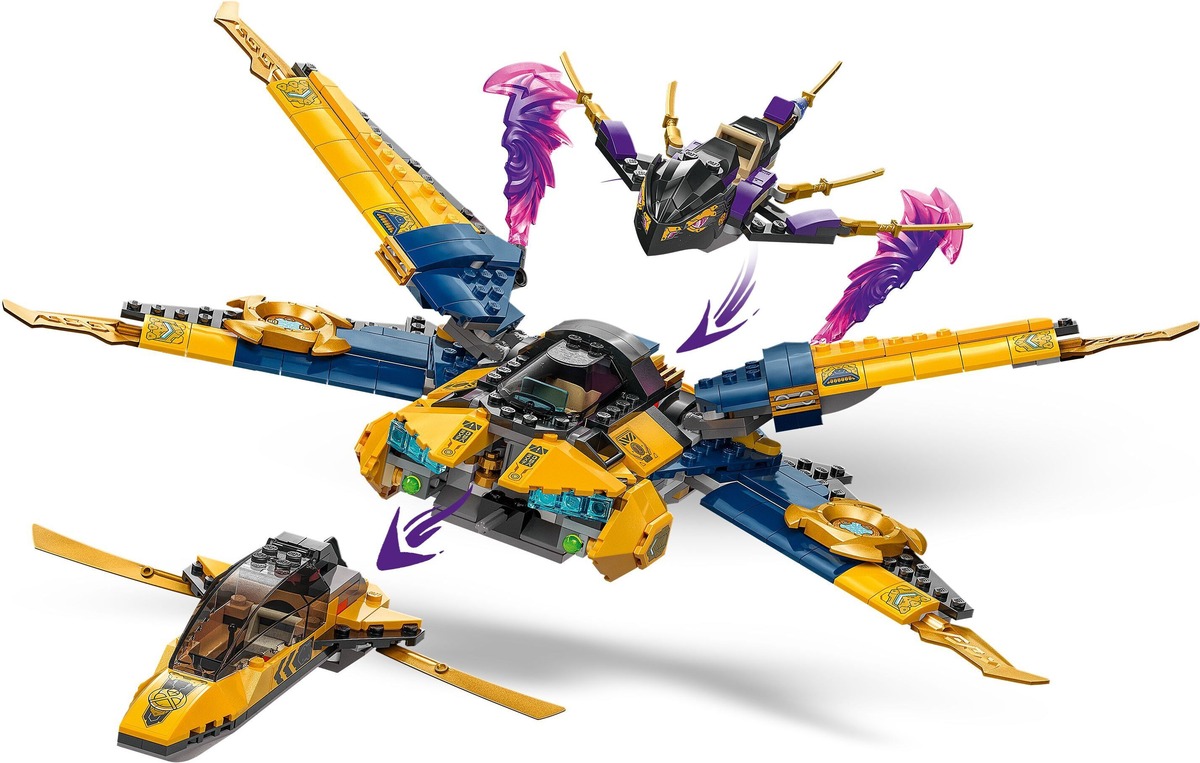 Конструктор Ninjago Суперштормовой самолет Раса и Арина совместим с LEGO 71833