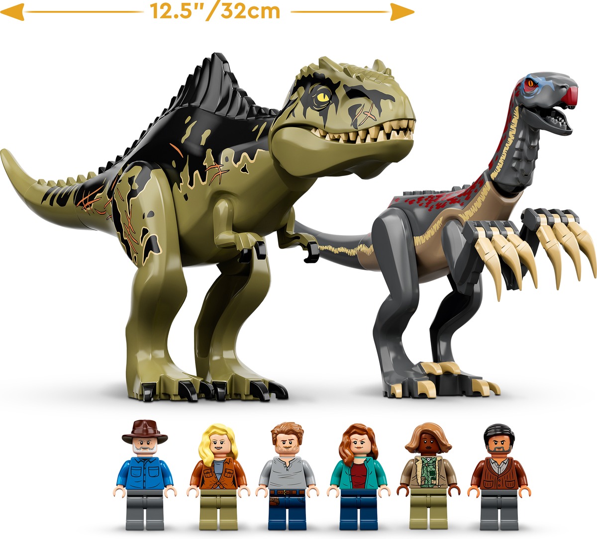 Конструктор Атака гигантозавра и теризинозавра Jurassic World совместим с LEGO 76949
