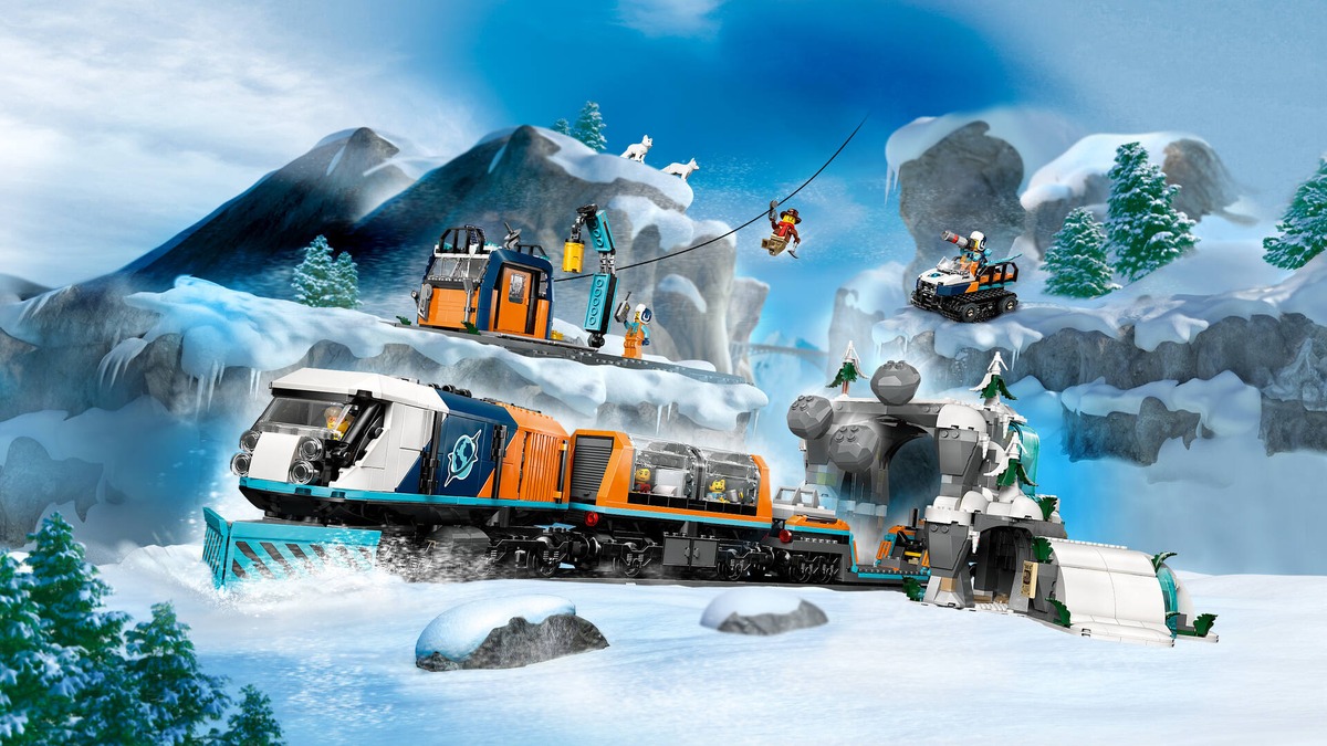 Полярный экспресс для исследователей Арктики City Конструктор совместим с LEGO 60470