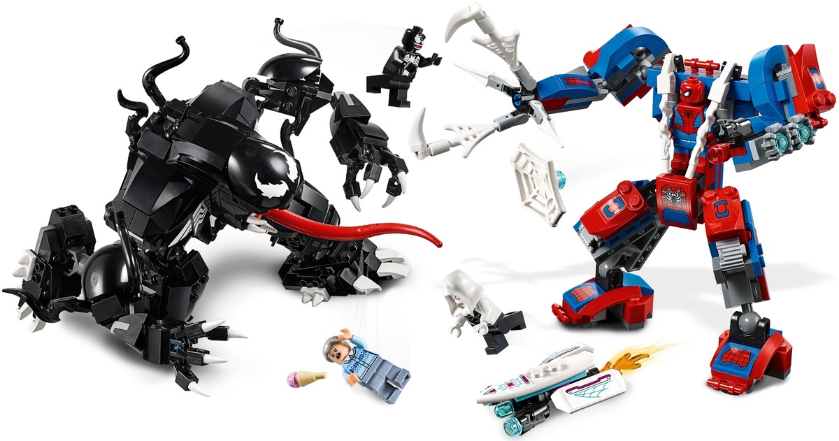 Конструктор Marvel Человек-паук против Венома совместим с LEGO 76115